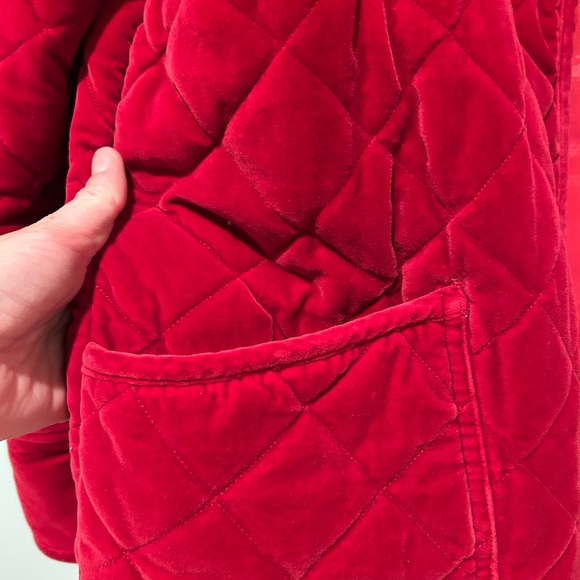 Denim & Co 100% quilted cotton velvet coat. - Picture 6 of 9